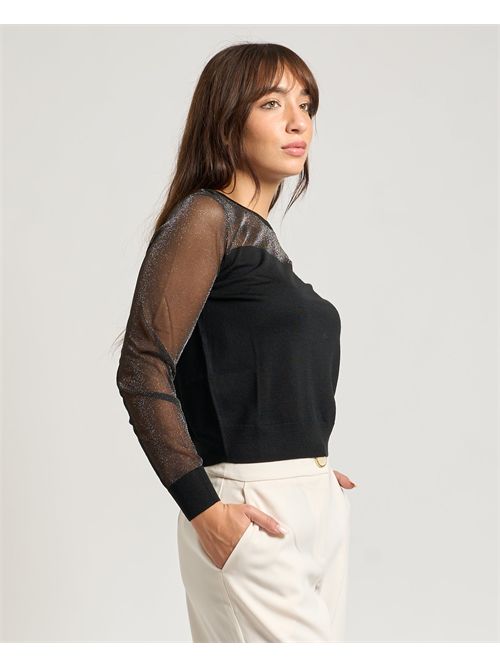 Maglia donna Ax con maniche trasparenti ARMANI EXCHANGE | XW000842-AF13781MC108